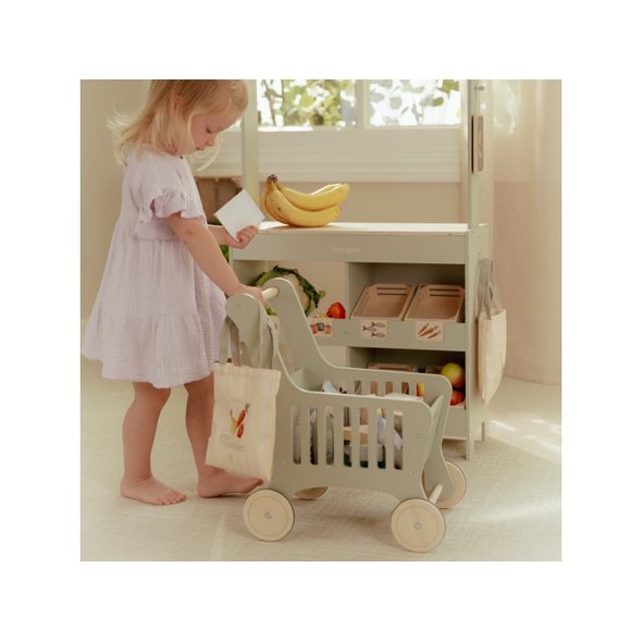 LITTLE DUTCH NÁKUPNÍ VOZÍK S DOPLŇKY DŘEVĚNÝ - LITTLE DUTCH - PRO DĚTI