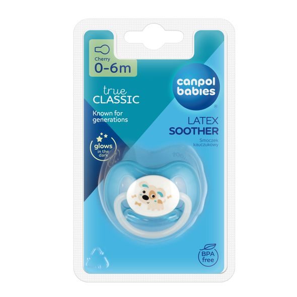 CANPOL BABIES DUDLÍK KAUČUKOVÝ TŘEŠINKA BUNNY&COMPANY 0-6M 1KS MODRÝ - ŠIDÍTKA A DOPLŇKY - KRMENÍ