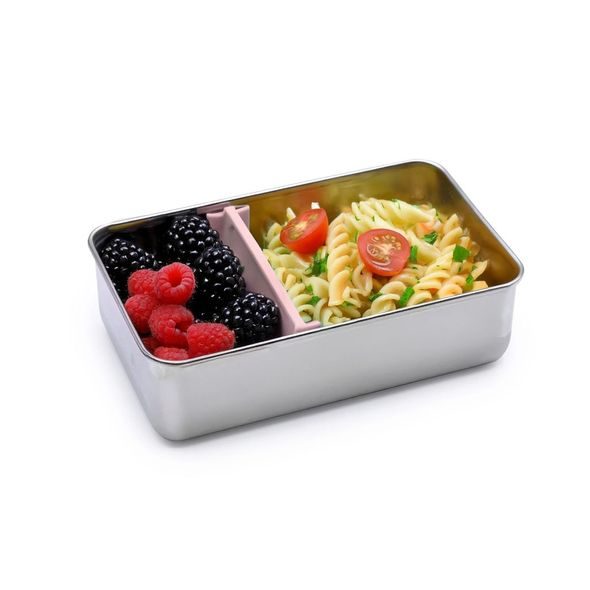 MELII NEREZOVÝ BENTO BOX 740 ML SE SILIKONOVÝM VÍKEM - RŮŽOVÝ - USKLADNĚNÍ JÍDLA - KRMENÍ