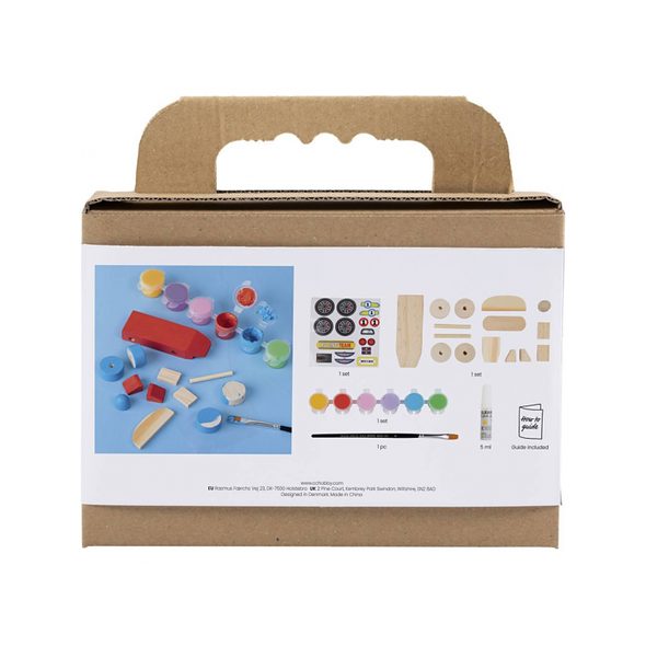 CREATIV COMPANY KREATIVNÍ SADA ZÁVODNÍ AUTO DŘEVĚNÉ - VÝTVARNÉ POMŮCKY A HRAČKY - PRO DĚTI