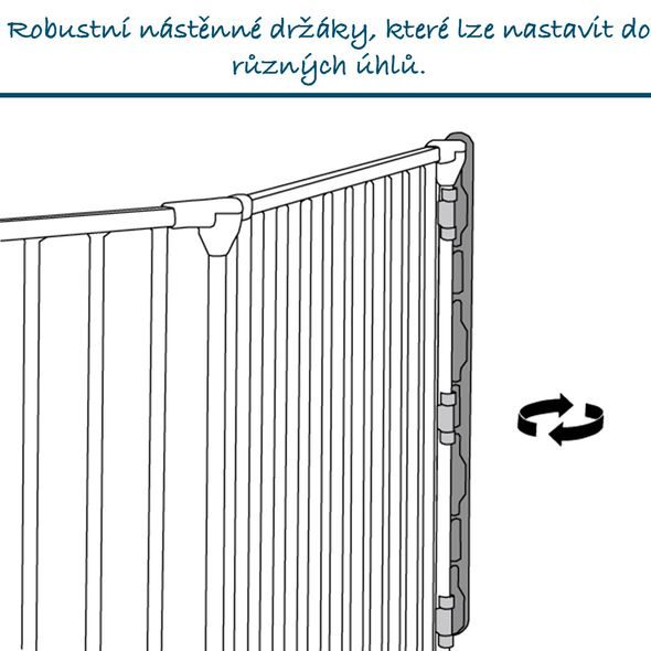 BABY DAN UNIVERZÁLNÍ PROSTOROVÁ ZÁBRANA BABYDAN CARL WIDE, ČERNÁ - OHRÁDKY - KOUPÁNÍ A ZDRAVÍ