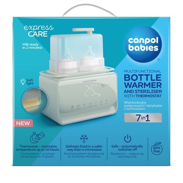 CANPOL BABIES ELEKTRICKÝ DOUBLE OHŘÍVAČ A STERILIZÁTOR KOJENECKÝCH LAHVÍ 7V1 - OHŘÍVAČKY MLÉKA A STRAVY - KRMENÍ