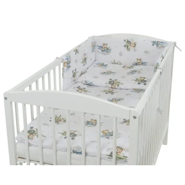 TOMI POVLEČENÍ K5 TISK (120X90) PILOT TYRKYSOVÝ - POVLEČENÍ DO POSTÝLKY - SPINKÁNÍ