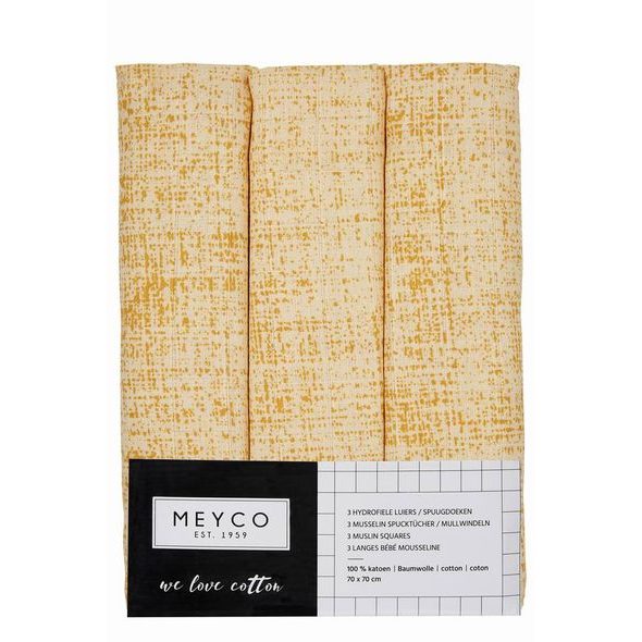 MEYCO PLENKY 3-BALENÍ FINE LINES OCHRE/YELLOW - LÁTKOVÉ PLENY SKLÁDANÉ - PŘEBALOVÁNÍ