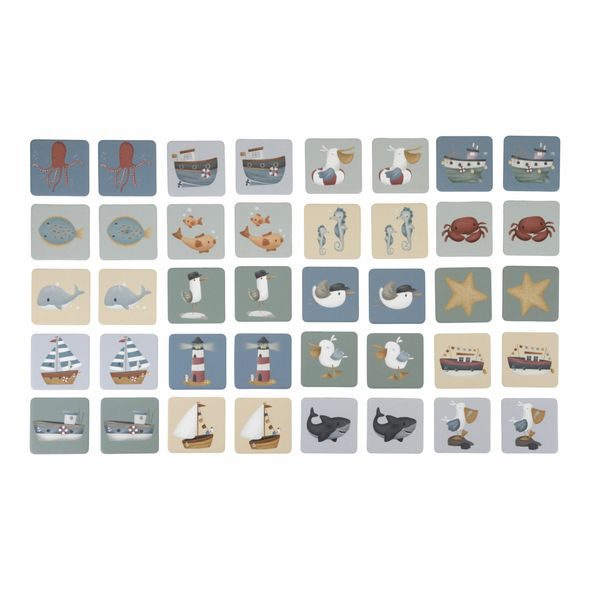 LITTLE DUTCH PEXESO PRO KLUKY - NÁMOŘNICKÝ ZÁLIV 40KS - MOTORICKÉ A HRY - PRO DĚTI