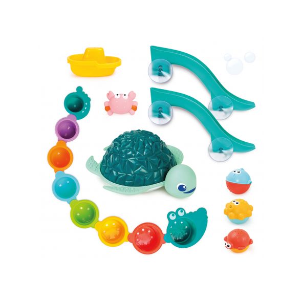 LUDI VELKÁ SADA DO KOUPELE ŽELVA - HRAČKY DO VANY - PRO DĚTI