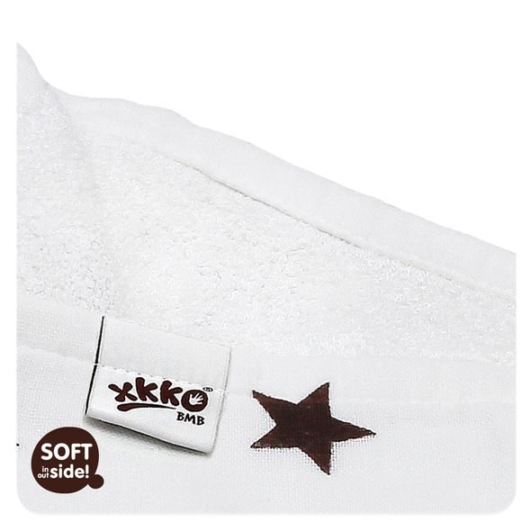 KIKKO XKKO BMB BAMBUSOVÁ DEKA XKKO BMB NATURAL BROWN STARS 130X70CM - DĚTSKÉ DEKY PRO MIMINKA - SPINKÁNÍ