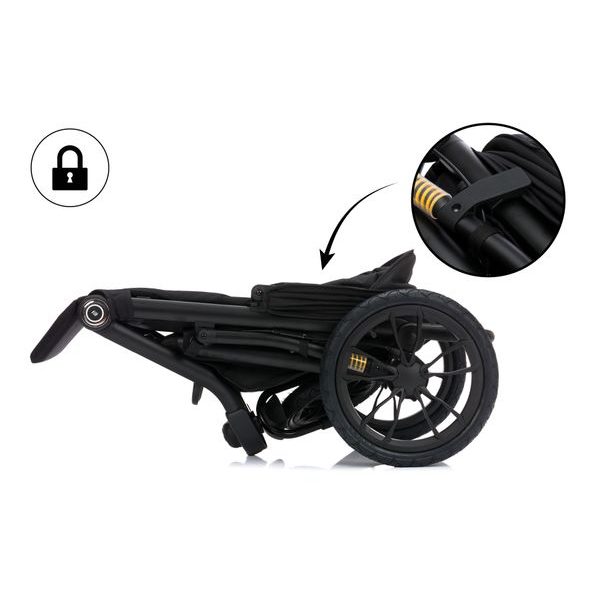 FILLIKID JOGGER RUN BLACK MELANGE - SPORTOVNÍ KOČÁRKY - KOČÁRKY A PŘÍSLUŠENSTVÍ