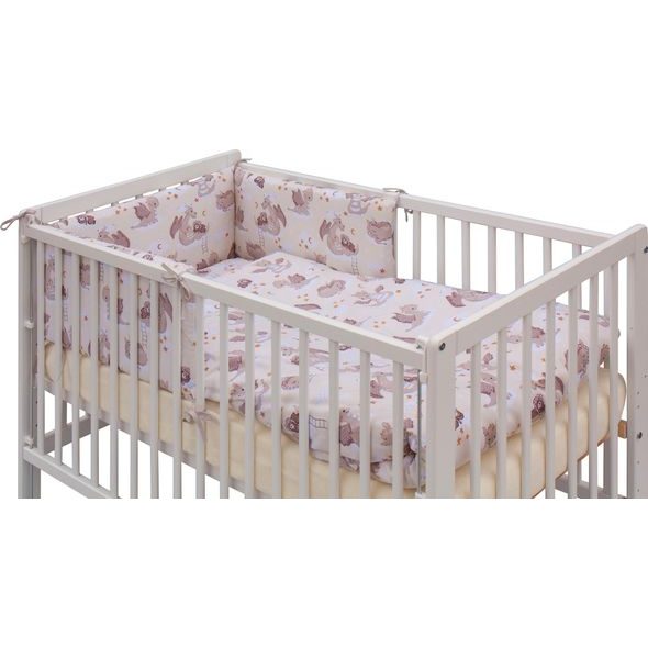 SCARLETT POSTÝLKA 120X60CM S KOMPLETNÍ VÝBAVOU DRÁČEK BÉŽOVÁ - DŘEVĚNÉ POSTÝLKY - SPINKÁNÍ