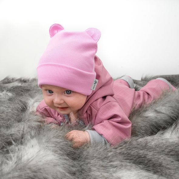 ESITO ZIMNÍ ŽEBROVANÁ ČEPICE S OUŠKY COLOR GREY - ŠEDÁ / 30 - ČEPIČKY A KLOBOUČKY - PRO DĚTI