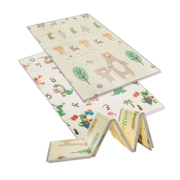 ZOPA MULTIFUNKČNÍ PĚNOVÁ SKLÁDACÍ PODLOŽKA OBOUSTRANNÁ 180X120 - HRACÍ PODLOŽKY NA ZEM - SPINKÁNÍ