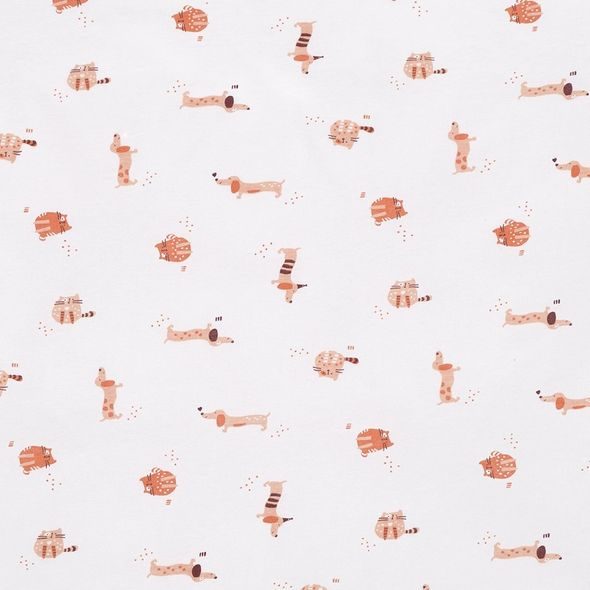 TRÄUMELAND POVLEČENÍ JERSEY 140/200 + 70/90 CATS&DOGS - POVLEČENÍ DO POSTÝLKY - SPINKÁNÍ