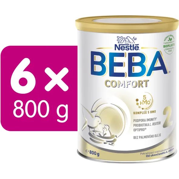 BEBA 6X COMFORT 2, 5HMO (800G) - KOJENECKÁ MLÉKA - KRMENÍ