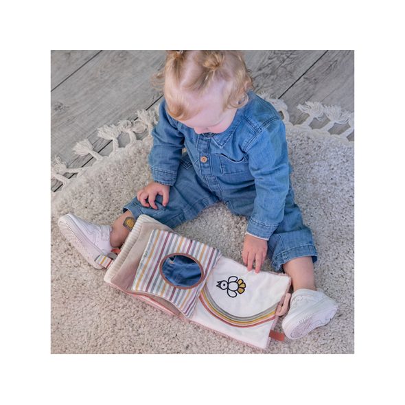 LITTLE DUTCH TEXTILNÍ KNÍŽKA S AKTIVITAMI KRÁLÍČEK MIFFY FLUFFY PINK - KNÍŽKY PRO NEJMENŠÍ - PRO DĚTI