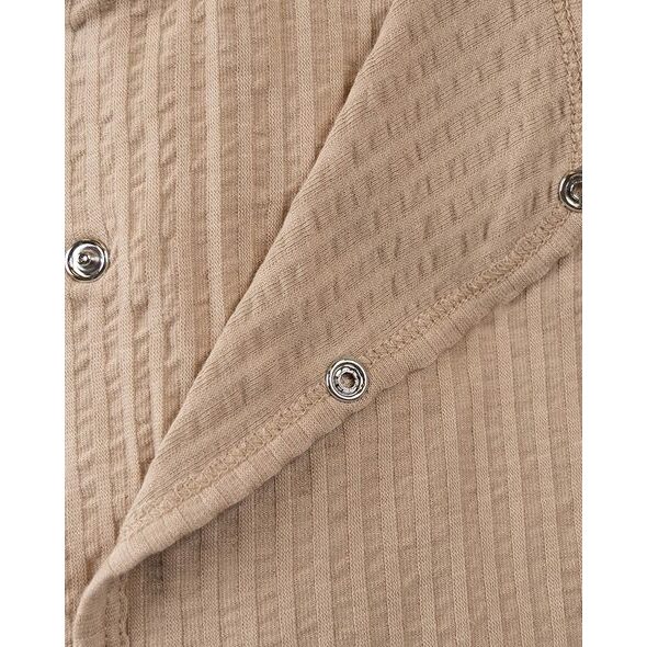 LODGER JUMPER NEWBORN SEERSUCKER BEIGE - OVERALY - PRO DĚTI