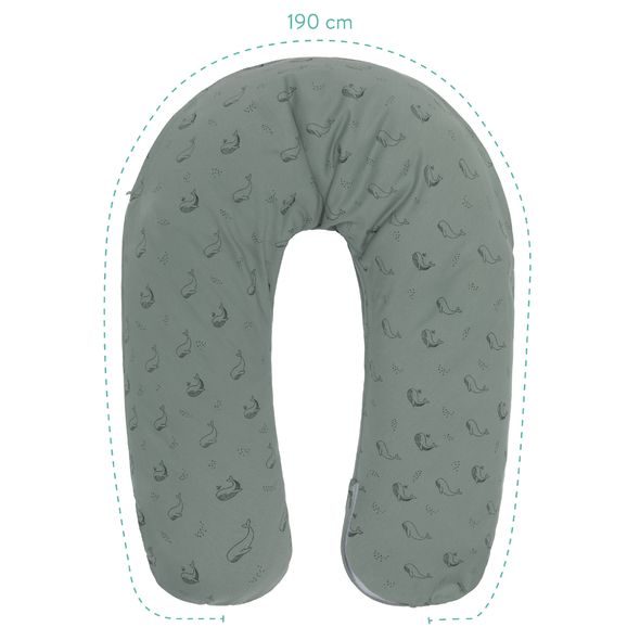 FILLIKID KOJÍCÍ POLŠTÁŘ WHALE GREEN 190 CM - KOJÍCÍ POLŠTÁŘE - KRMENÍ