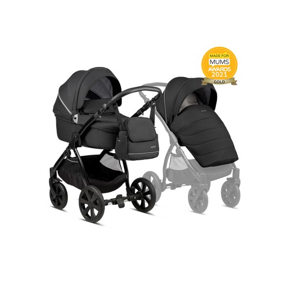 NOORDI FJORDI 2V1 BLACK 2022 - DVOJKOMBINACE - KOČÁRKY A PŘÍSLUŠENSTVÍ