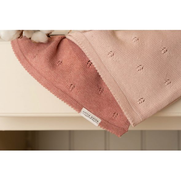 LITTLE DUTCH DEKA PLETENÁ 70X100 CM PURE PINK BLUSH - DĚTSKÉ DEKY PRO MIMINKA - SPINKÁNÍ