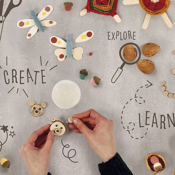 CREATIV COMPANY KREATIVNÍ SADA V BOXU NATURE - VÝTVARNÉ POMŮCKY A HRAČKY - PRO DĚTI