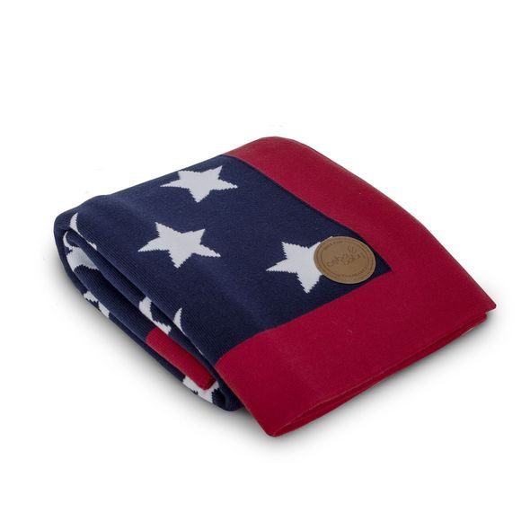 CEBA BABY PLETENÁ DEKA (90X90) V DÁRKOVÉM BALENÍ BLUE STARS - DĚTSKÉ DEKY PRO MIMINKA - SPINKÁNÍ