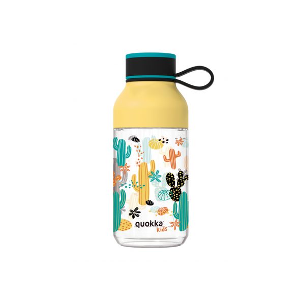 QUOKKA PLASTOVÁ LÁHEV ICE KIDS S POUTKEM CACTUS 430 ML - SPORTOVNÍ LAHVE - KRMENÍ