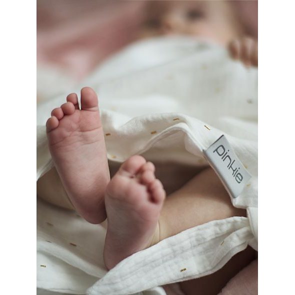 PINKIE VELKÁ PLENA PINKIE MUSLIN WHITE - LÁTKOVÉ PLENY ALL IN ONE - PŘEBALOVÁNÍ