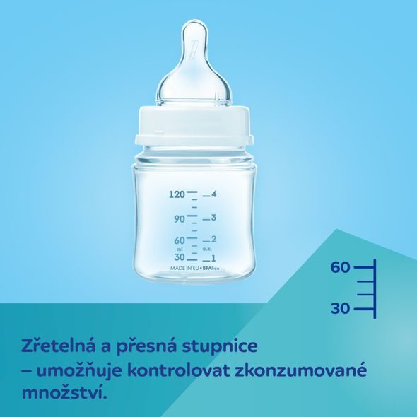 CANPOL BABIES LAHEV SE ŠIROKÝM HRDLEM BONJOUR PARIS 240ML MODRÁ - KOJENECKÉ LAHVE - KRMENÍ