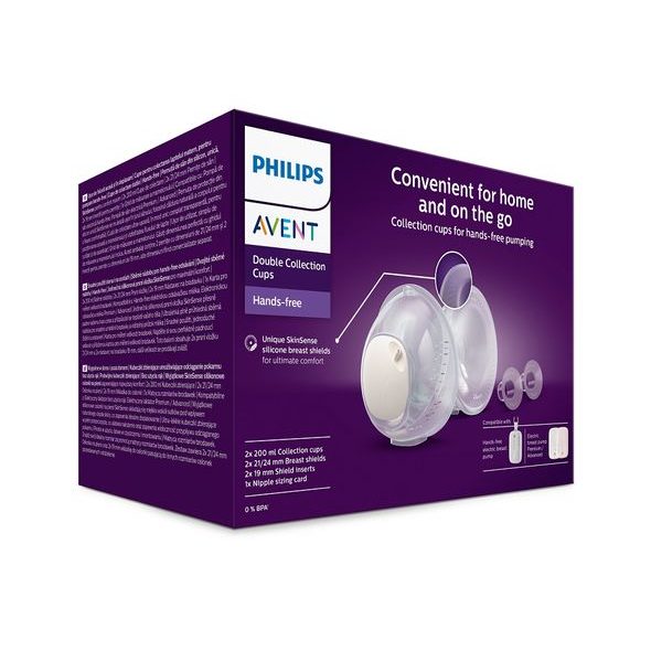 PHILIPS AVENT HANDS-FREE NÁDOBY SBĚRNÉ - ODSÁVAČKY MATEŘSKÉHO MLÉKA - KRMENÍ