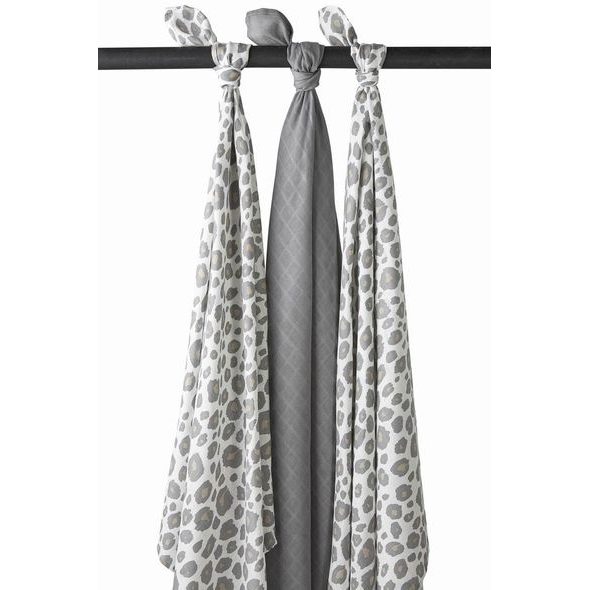 MEYCO PLENY 3-BALENÍ PANTHER NEUTRAL/UNI GREY/PANTHER NEUTRAL - ZAVINOVACÍ PLENY / OSUŠKY VELKÉ - PŘEBALOVÁNÍ