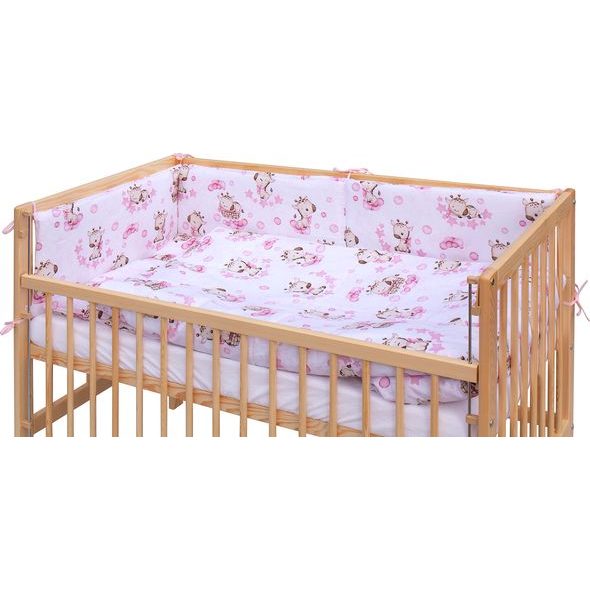 SCARLETT DĚTSKÁ POSTÝLKA S KOMPLETNÍ VÝBAVOU SCARLETT 120X60CM FIKI RŮŽOVÁ - DŘEVĚNÉ POSTÝLKY - SPINKÁNÍ