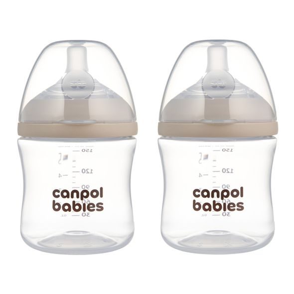 CANPOL BABIES SET LAHVÍ NATURAL SHAPE 150ML 2KS - KOJENECKÉ LAHVE - KRMENÍ