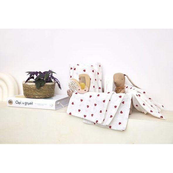 MEYCO PLENA-ŽÍNKA 3-BALENÍ - SWEET HEART - LÁTKOVÉ PLENY SKLÁDANÉ - PŘEBALOVÁNÍ