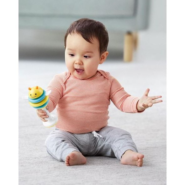 SKIP HOP HRAČKA EXPLORE&MORE CLACKER VČELKA 3M + - AKTIVNÍ HRAČKY - PRO DĚTI
