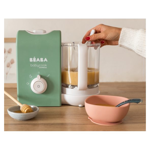 BEABA PARNÍ VAŘIČ + MIXÉR BABYCOOK EXPRESS SAGE GREEN - KUCHYŇSKÉ PŘÍSTROJE - KRMENÍ