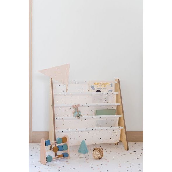 3 SPROUTS STOJAN NA KNÍŽKY RECYCLED TERRAZZO/CREAM - DEKORACE A POLIČKY - SPINKÁNÍ