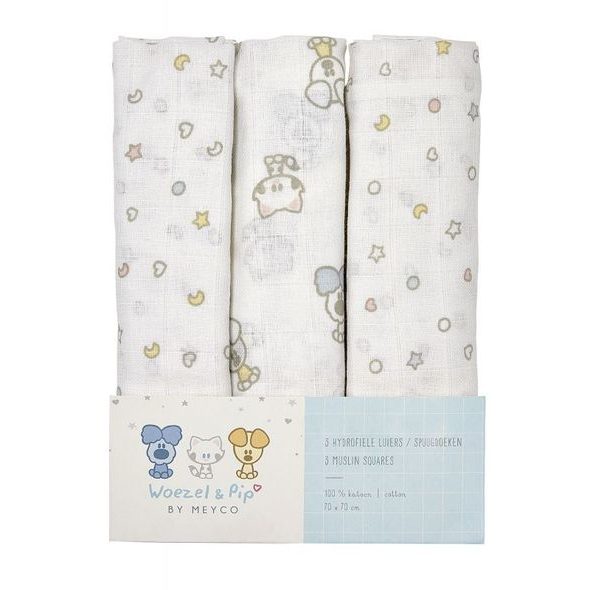 MEYCO PLENKY 3-BALENÍ WOZEL & PIP - LÁTKOVÉ PLENY SKLÁDANÉ - PŘEBALOVÁNÍ