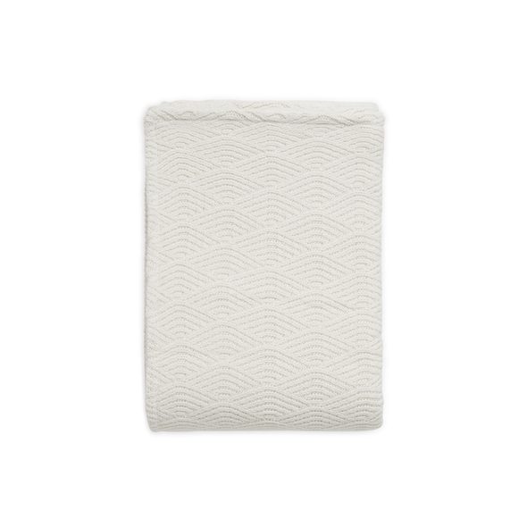 JOLLEIN DEKA PLETENÁ / FLEECE 75X100 CM RIVER KNIT CREAM WHITE - DĚTSKÉ DEKY PRO MIMINKA - SPINKÁNÍ
