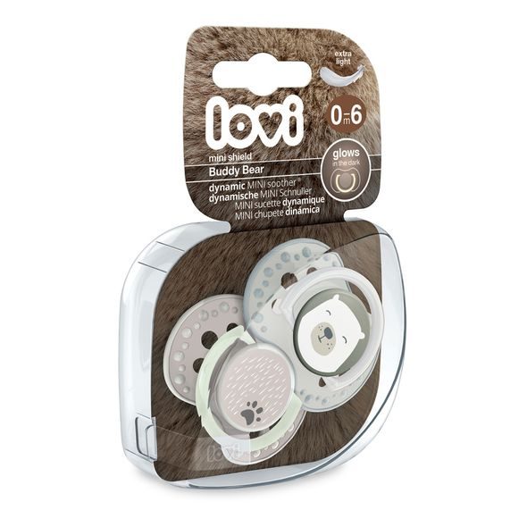 LOVI DUDLÍK SVÍTÍCÍ SILIKONOVÝ DYNAMICKÝ BUDDY BEAR 0-6M 2KS - ŠIDÍTKA A DOPLŇKY - KRMENÍ