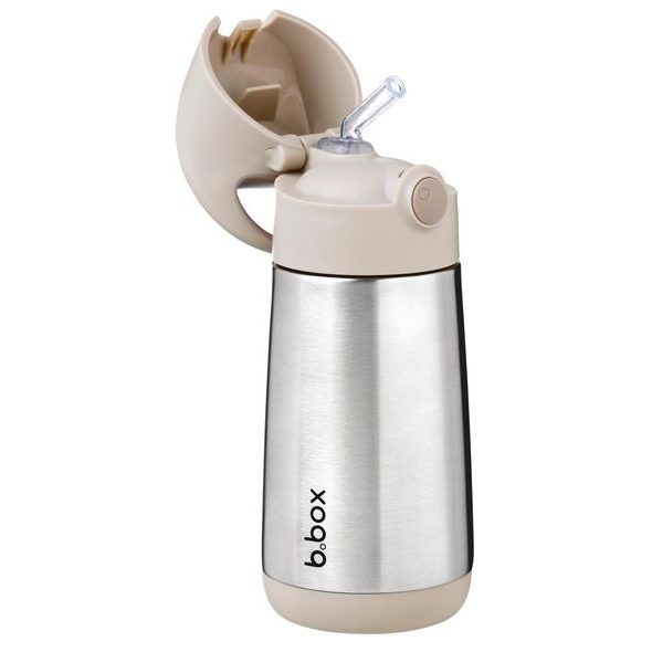 B.BOX TERMOSKA NA PITÍ S BRČKEM 350 ML - BÉŽOVÁ - TERMOOBALY A TERMOSKY - KRMENÍ