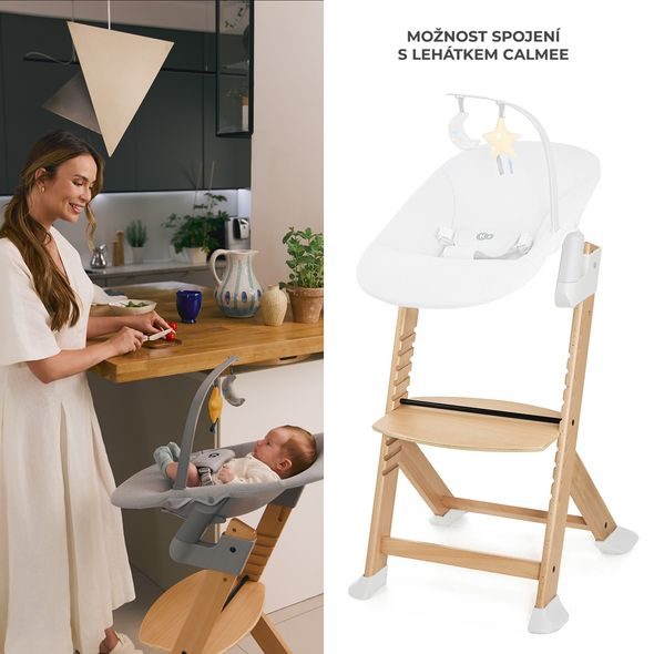 KINDERKRAFT ŽIDLIČKA JÍDELNÍ ENOCK NORDIC BREEZE S POLŠTÁŘEM - JÍDELNÍ ŽIDLIČKY DŘEVĚNÉ - KRMENÍ
