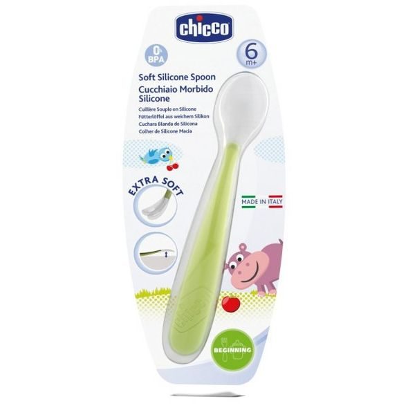 CHICCO LŽIČKA SILIKON SOFT 6M+ - LŽIČKY A PŘÍBORY - KRMENÍ