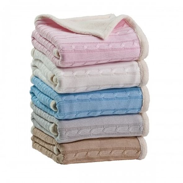 T-TOMI PLETENÁ DEKA WINTER S HŘEJIVÝM BERÁNKEM - DĚTSKÉ DEKY PRO MIMINKA - SPINKÁNÍ