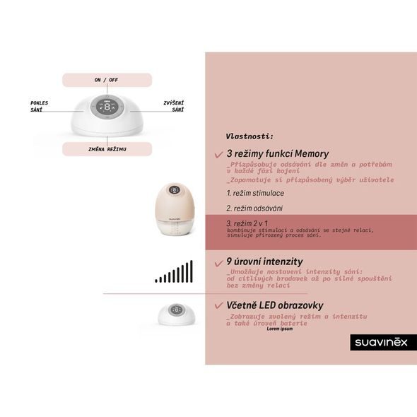 SUAVINEX ODSÁVAČKA MATEŘSKÉHO MLÉKA HANDS - ODSÁVAČKY MATEŘSKÉHO MLÉKA - KRMENÍ