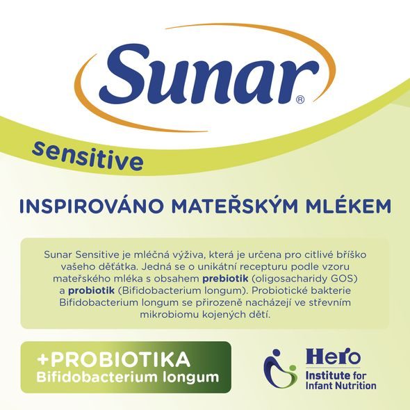 SUNAR SENSITIVE 2 POKRAČOVACÍ KOJENECKÉ MLÉKO 500G - KOJENECKÁ MLÉKA - KRMENÍ