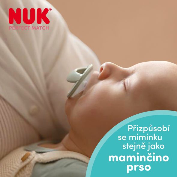 NUK PERFECT MATCH DUDLÍK 0-6M GREEN/BLUE 2KS V BOXU - ŠIDÍTKA A DOPLŇKY - KRMENÍ
