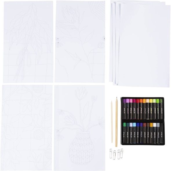 CREATIV COMPANY KREATIVNÍ SADA OLEJOVÉ PASTELY OBRÁZKY - VÝTVARNÉ POMŮCKY A HRAČKY - PRO DĚTI
