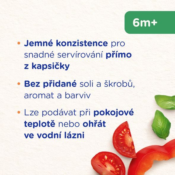 SUNAR PŘÍKRM KUSKUS SE ZELENINOU A KUŘETEM 6M+ 120G - KAPSIČKY - KRMENÍ