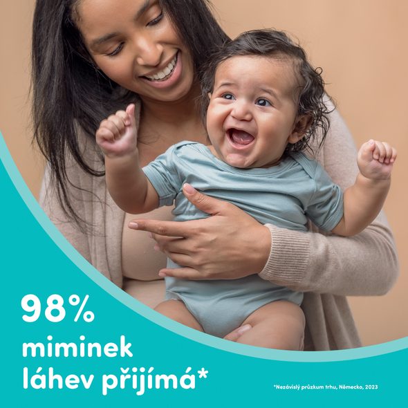 NUK PERFECT MATCH LÁHEV S KONTROLOU TEPLOTY HIPPO 260 ML - KOJENECKÉ LAHVE - KRMENÍ