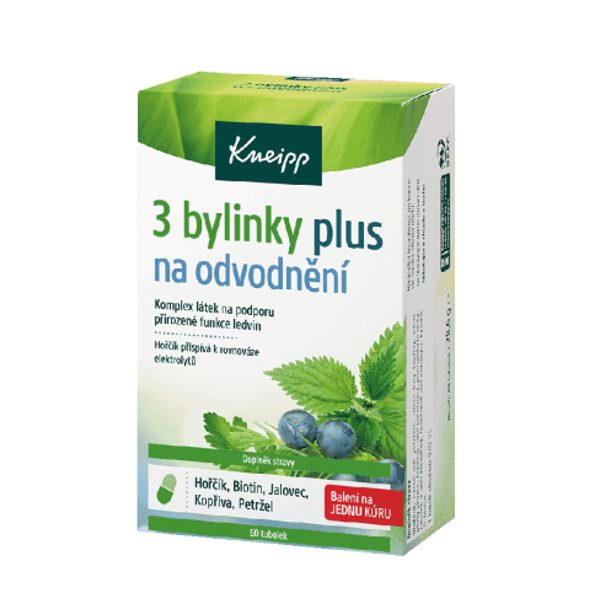 KNEIPP DOPLNĚK STRAVY 3 BYLINKY NA ODVODNĚNÍ 60 TOBOLEK - POTRAVINOVÉ DOPLŇKY - PRO MAMINKY