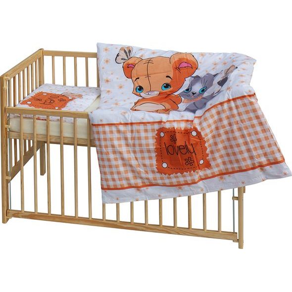 SCARLETT DĚTSKÁ POSTÝLKA S KOMPLETNÍ VÝBAVOU SCARLETT 120 X 60 CM - TERY - DŘEVĚNÉ POSTÝLKY - SPINKÁNÍ